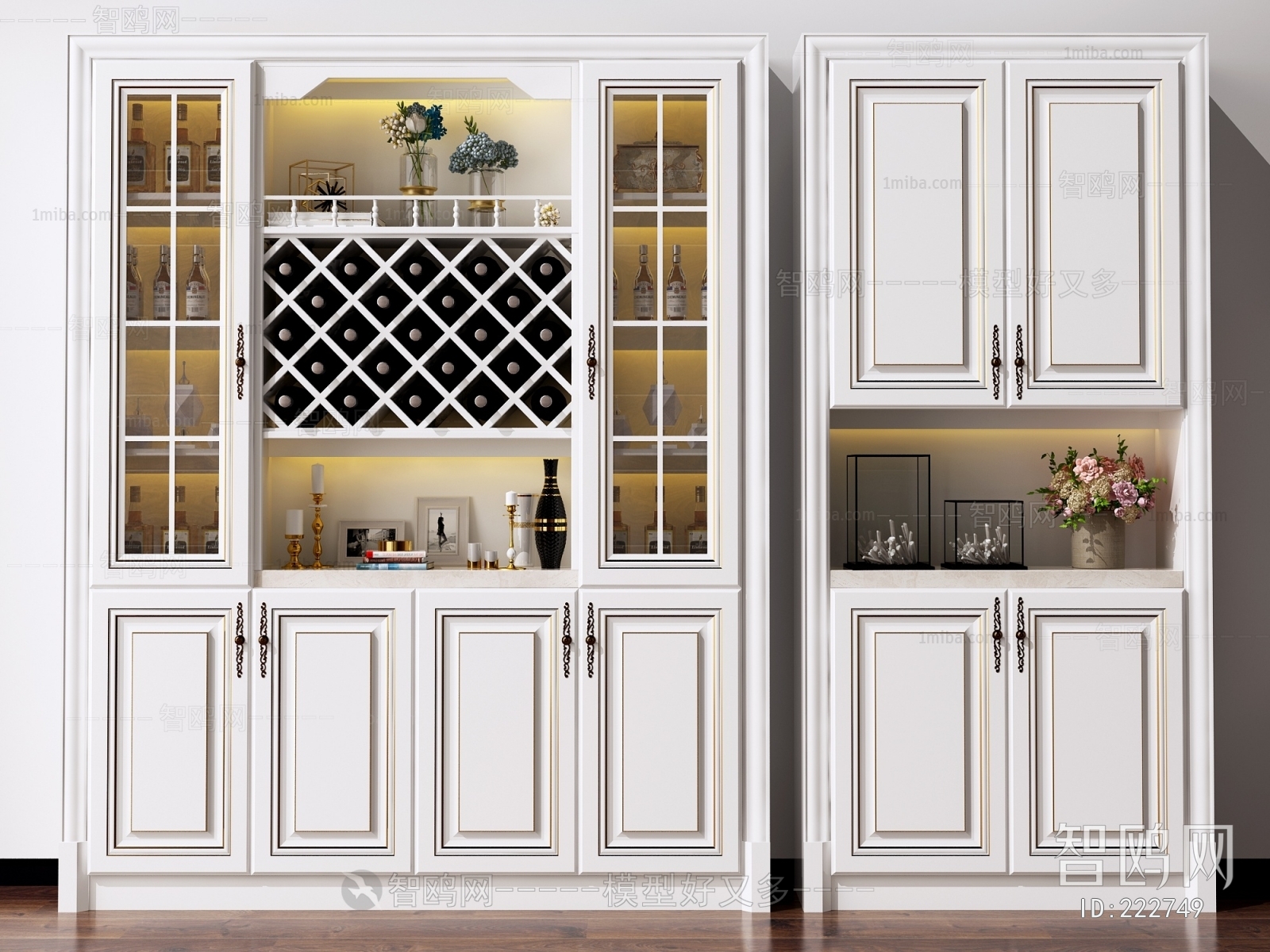 Simple European Style Wine Cabinet