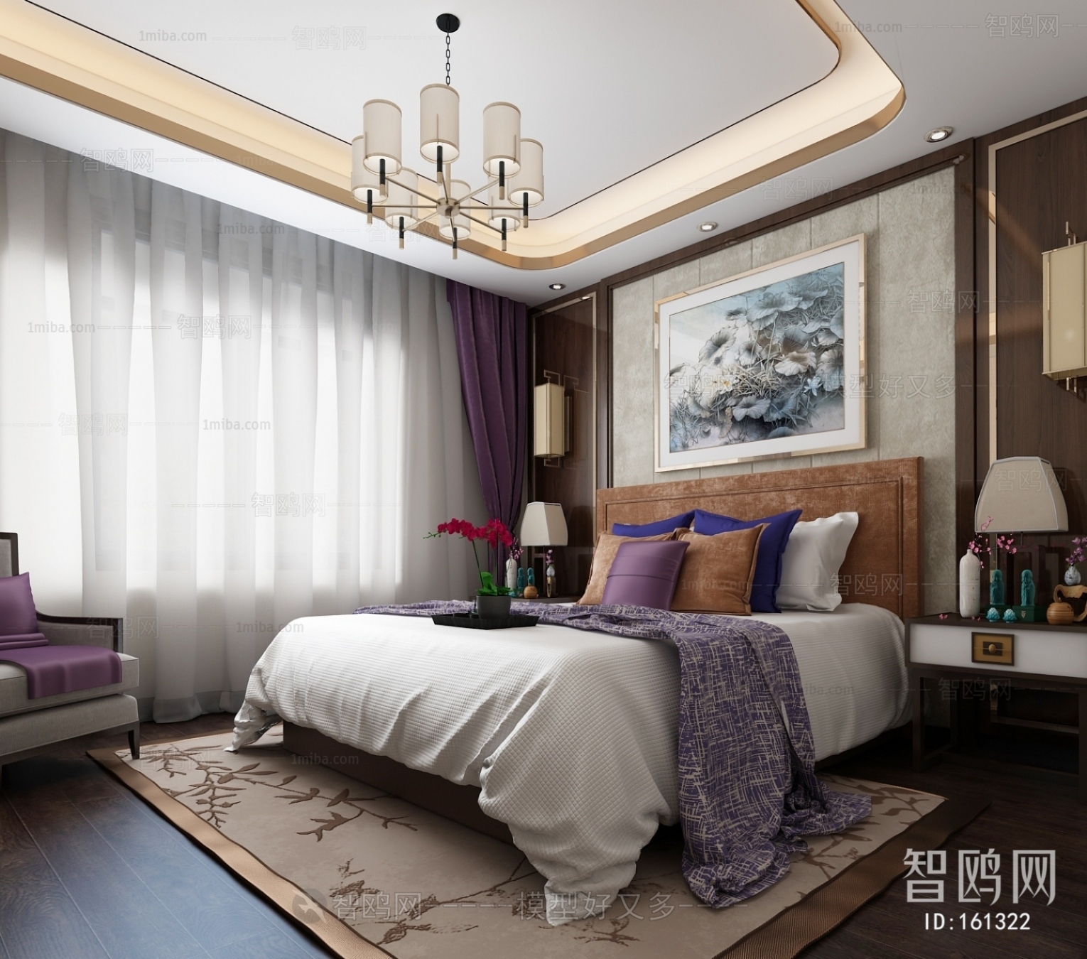 New Chinese Style Bedroom