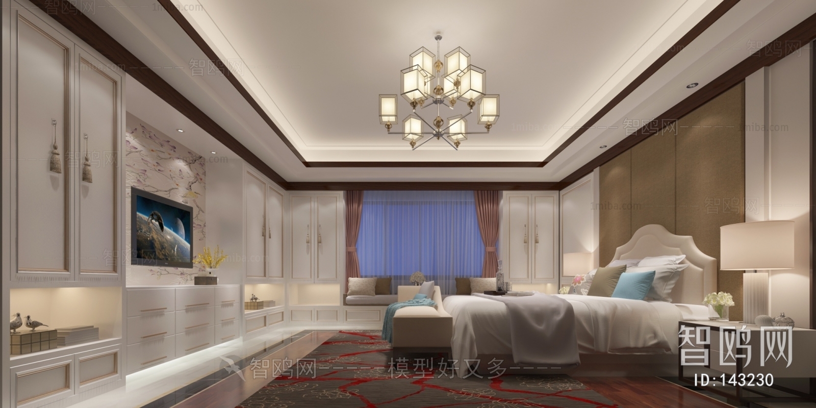 New Chinese Style Bedroom