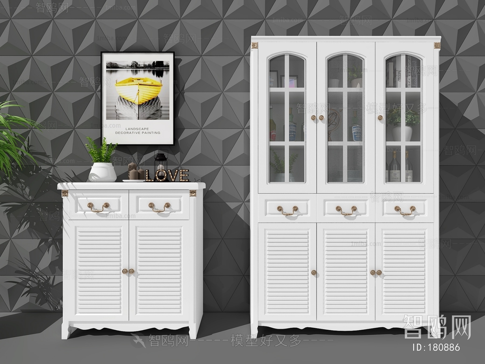 American Style Simple European Style Wine Cabinet