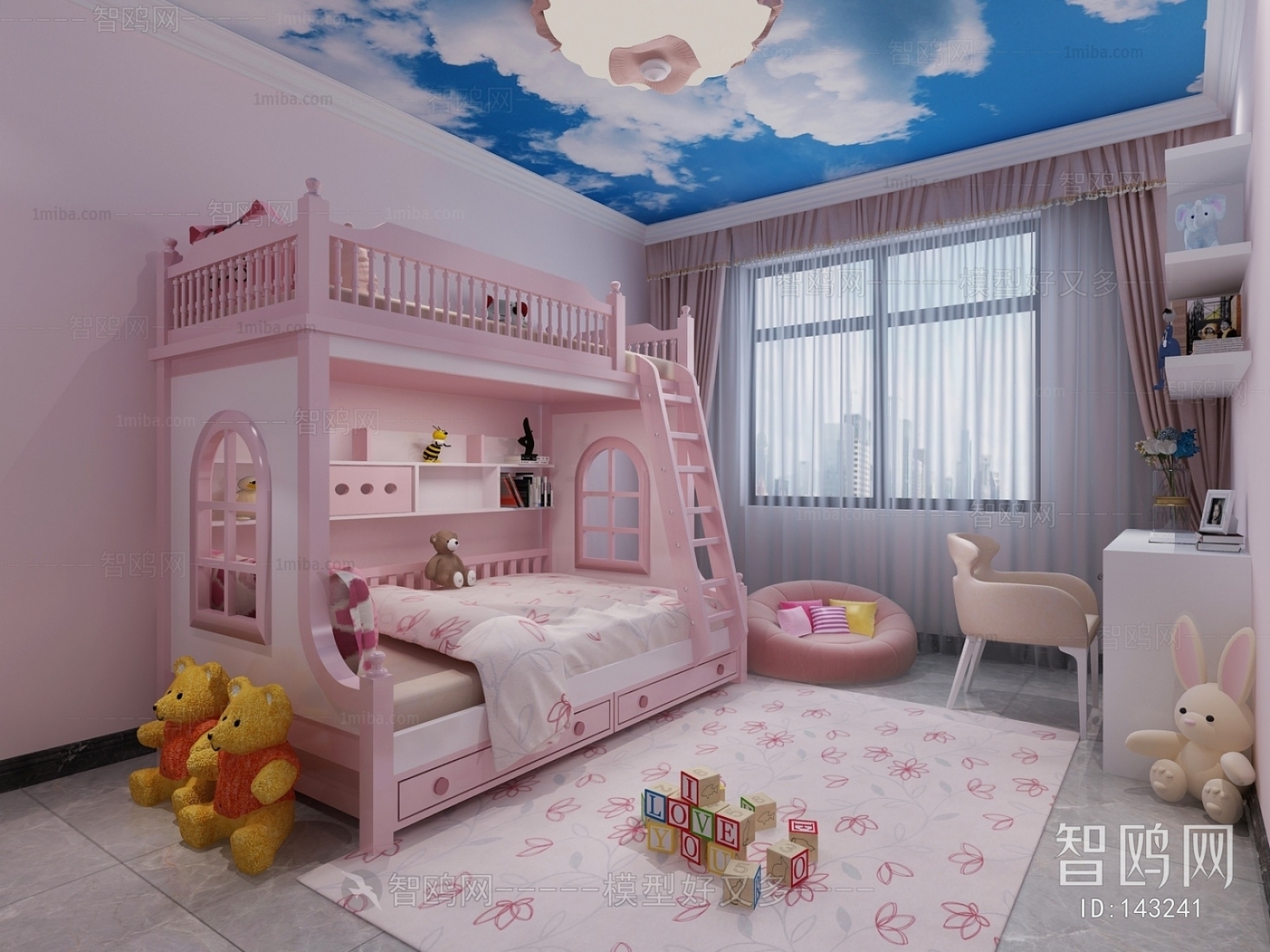 Simple European Style Children's Room