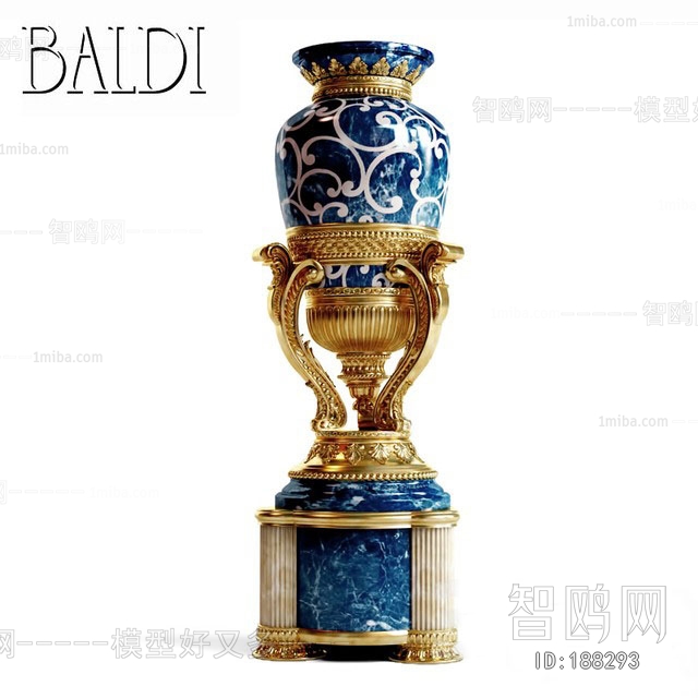 东南亚花瓶瓷器金属雕刻摆件