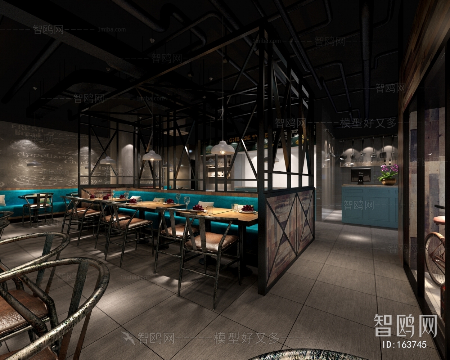 Industrial Style Dining Room