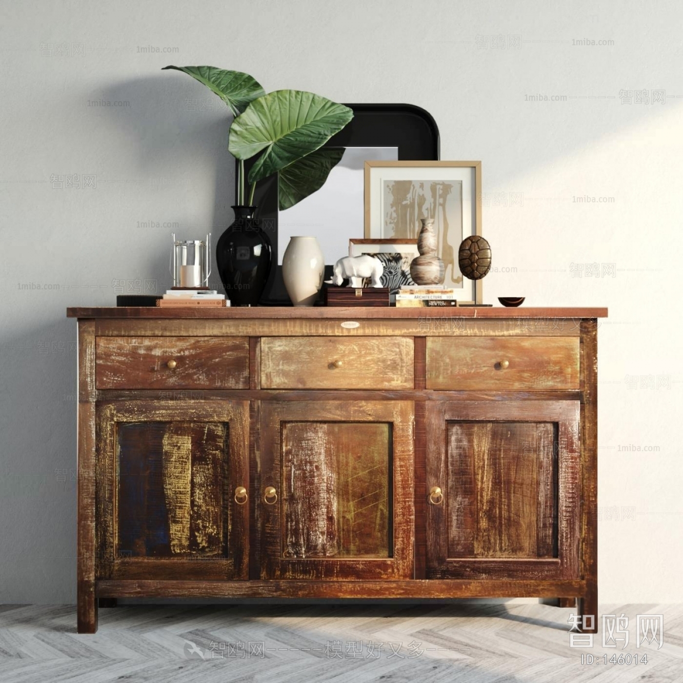 Industrial Style Side Cabinet/Entrance Cabinet