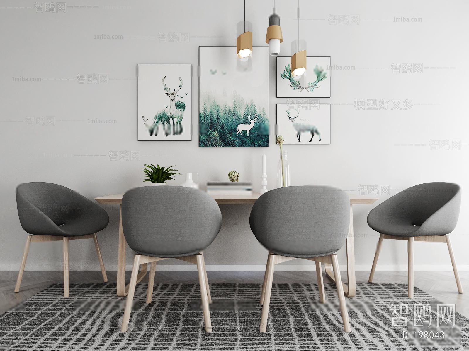 Nordic Style Dining Table And Chairs