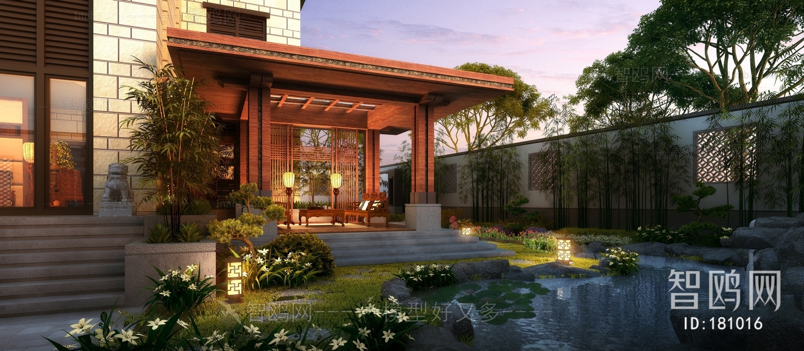 New Chinese Style Courtyard/landscape