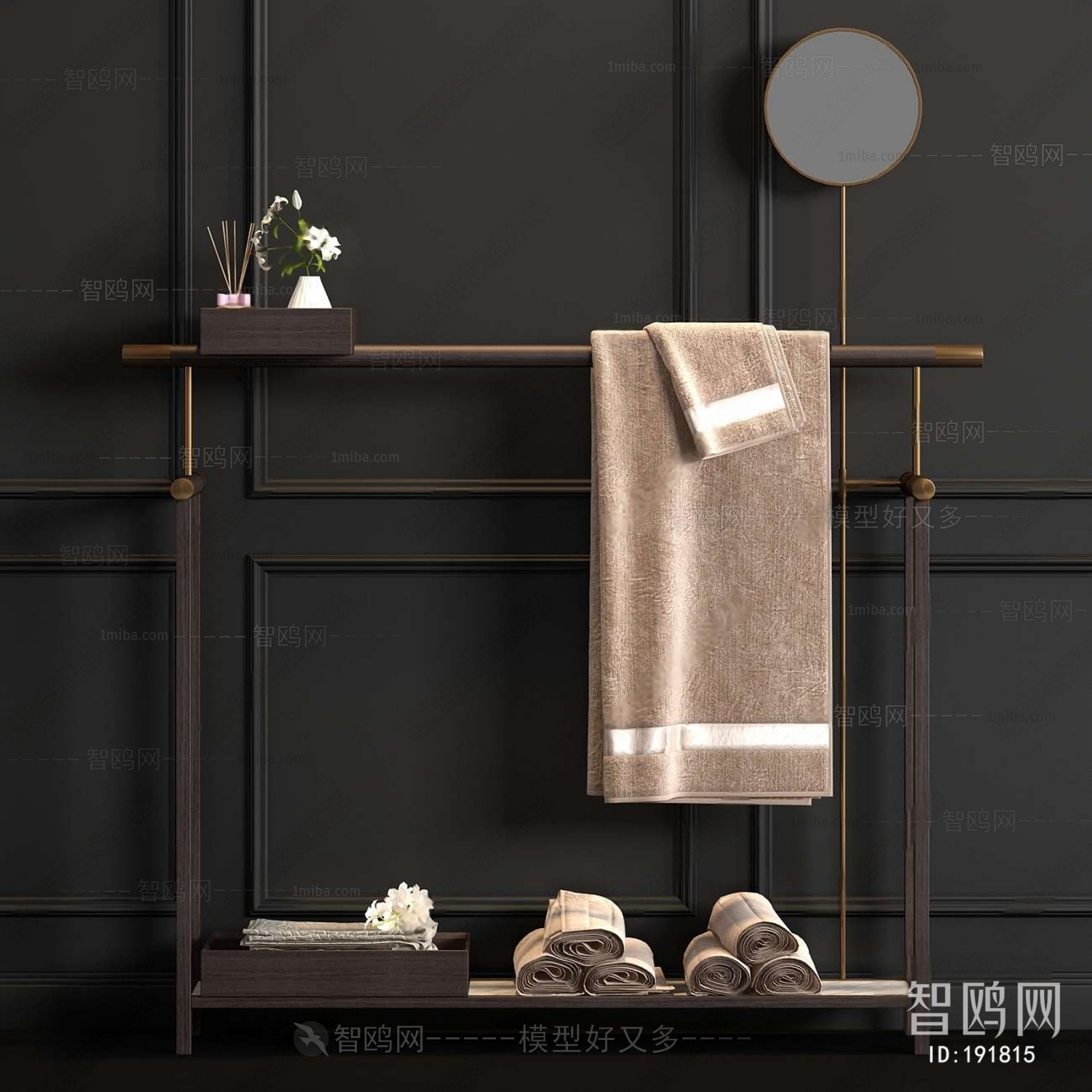 New Chinese Style Bathroom Cabinet Rack