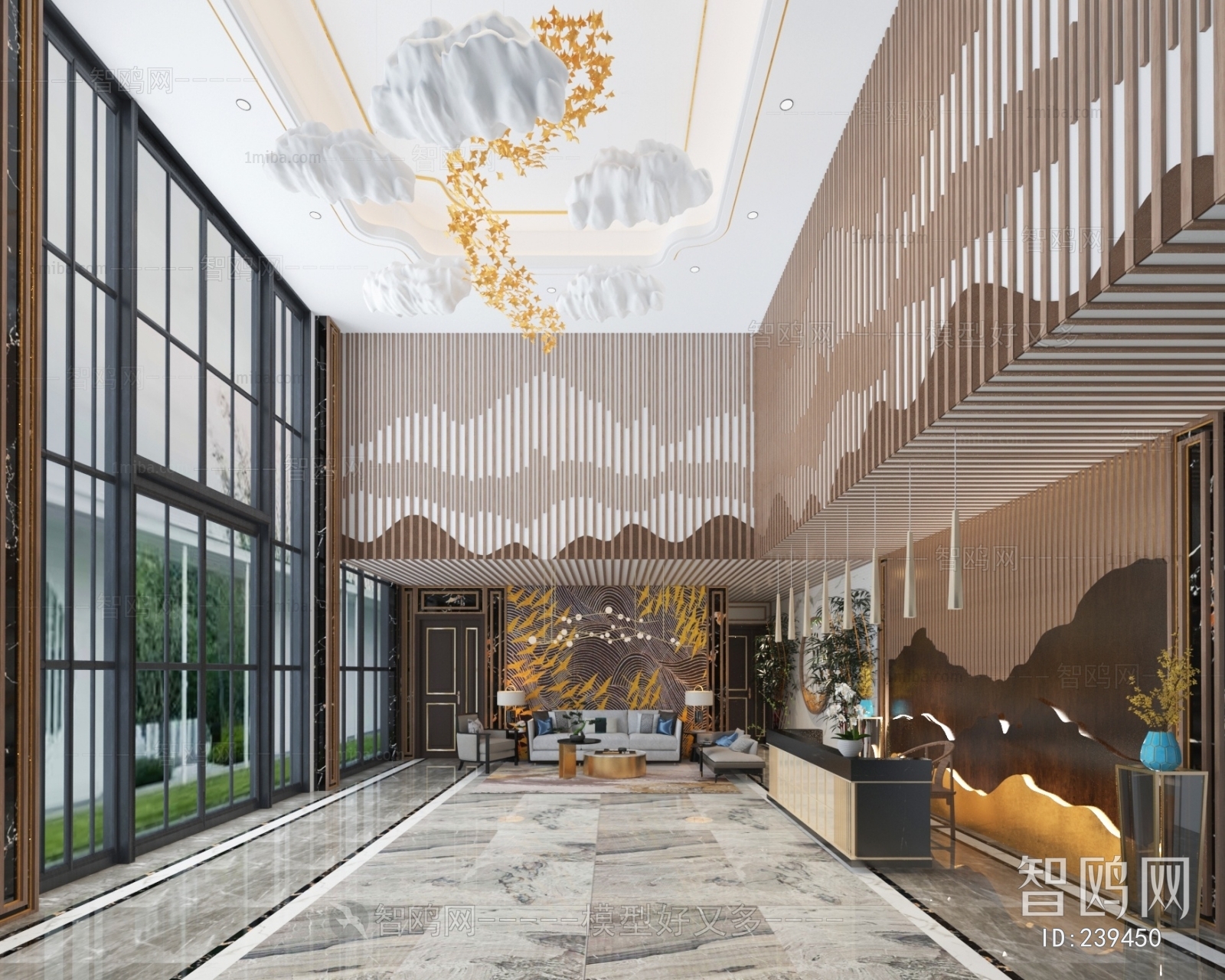 New Chinese Style Lobby Hall