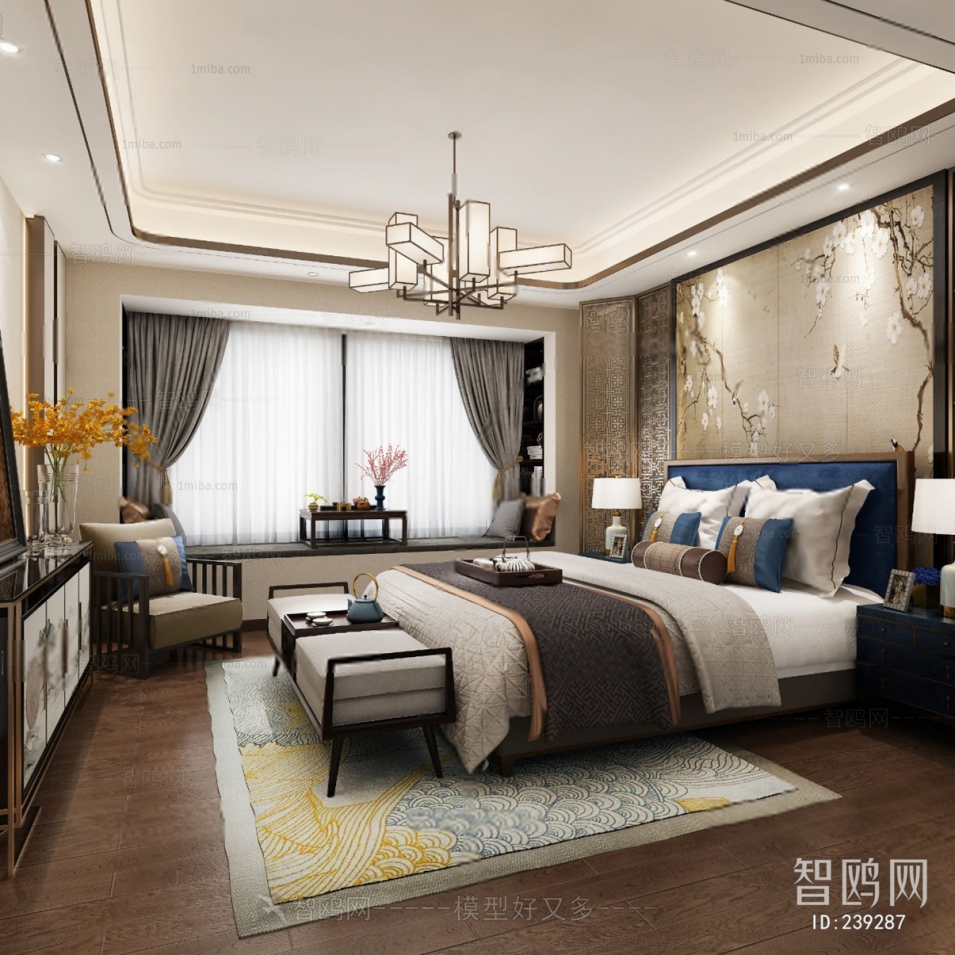 New Chinese Style Bedroom