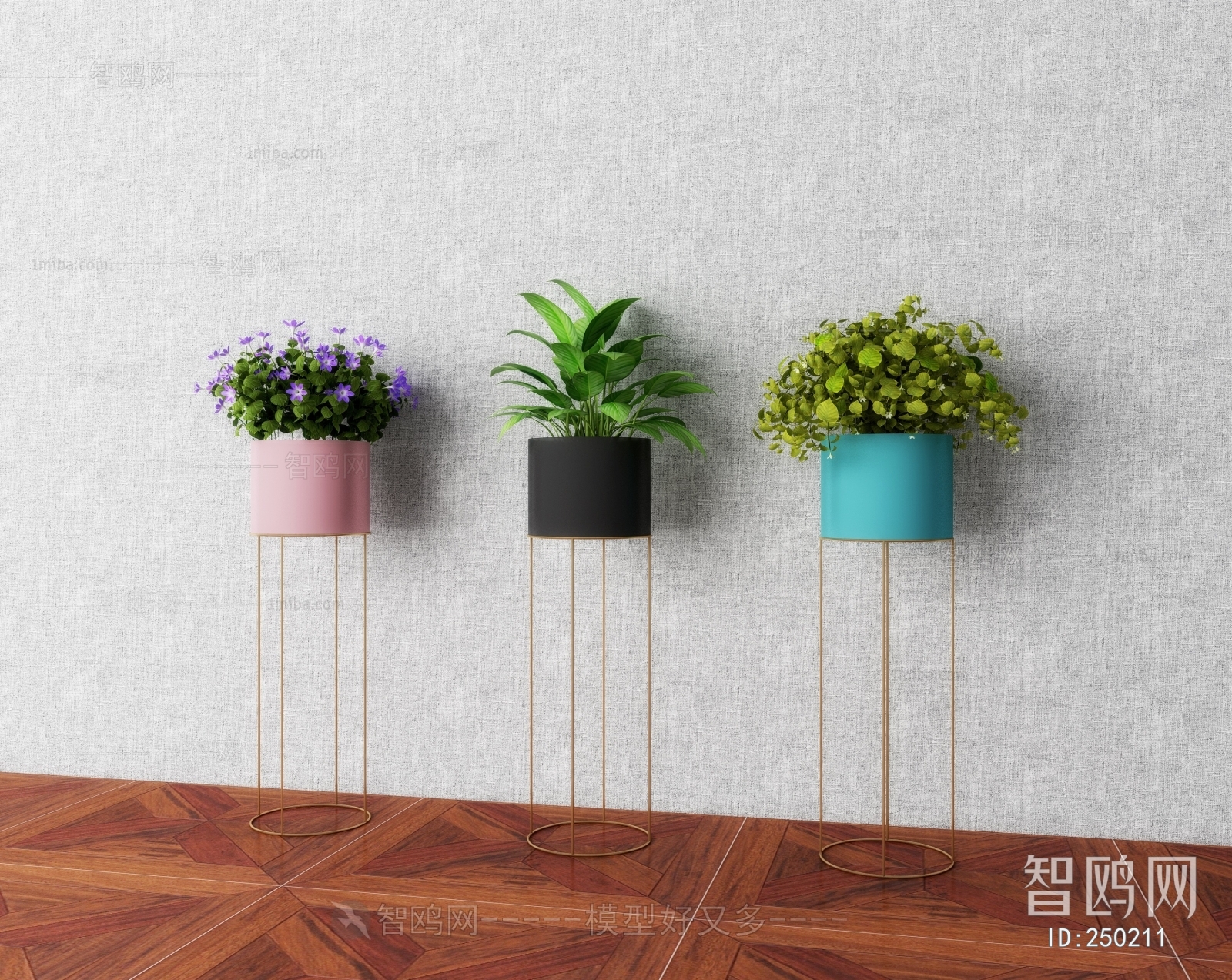 Modern Potted Green Plant