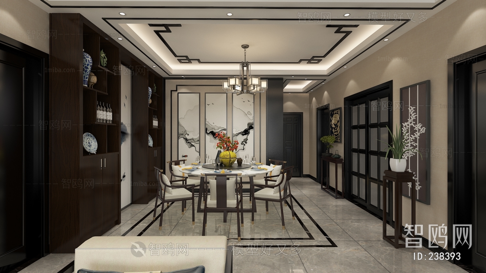 New Chinese Style Dining Room