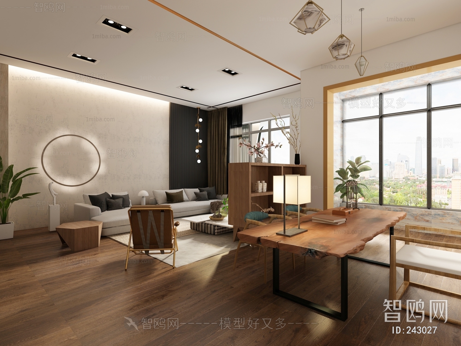 New Chinese Style A Living Room