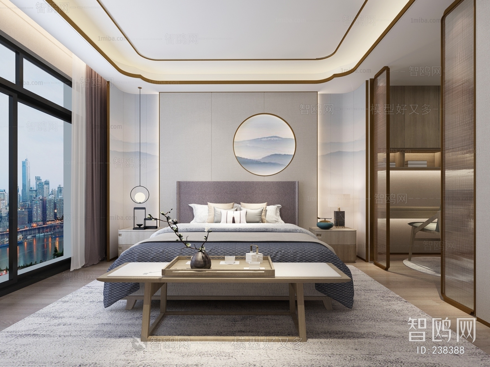 New Chinese Style Bedroom