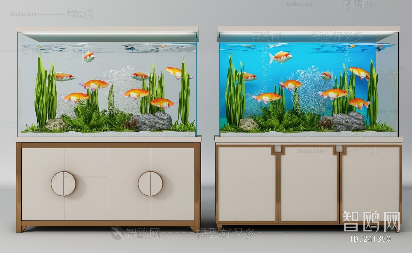 Modern New Chinese Style Fish Tank