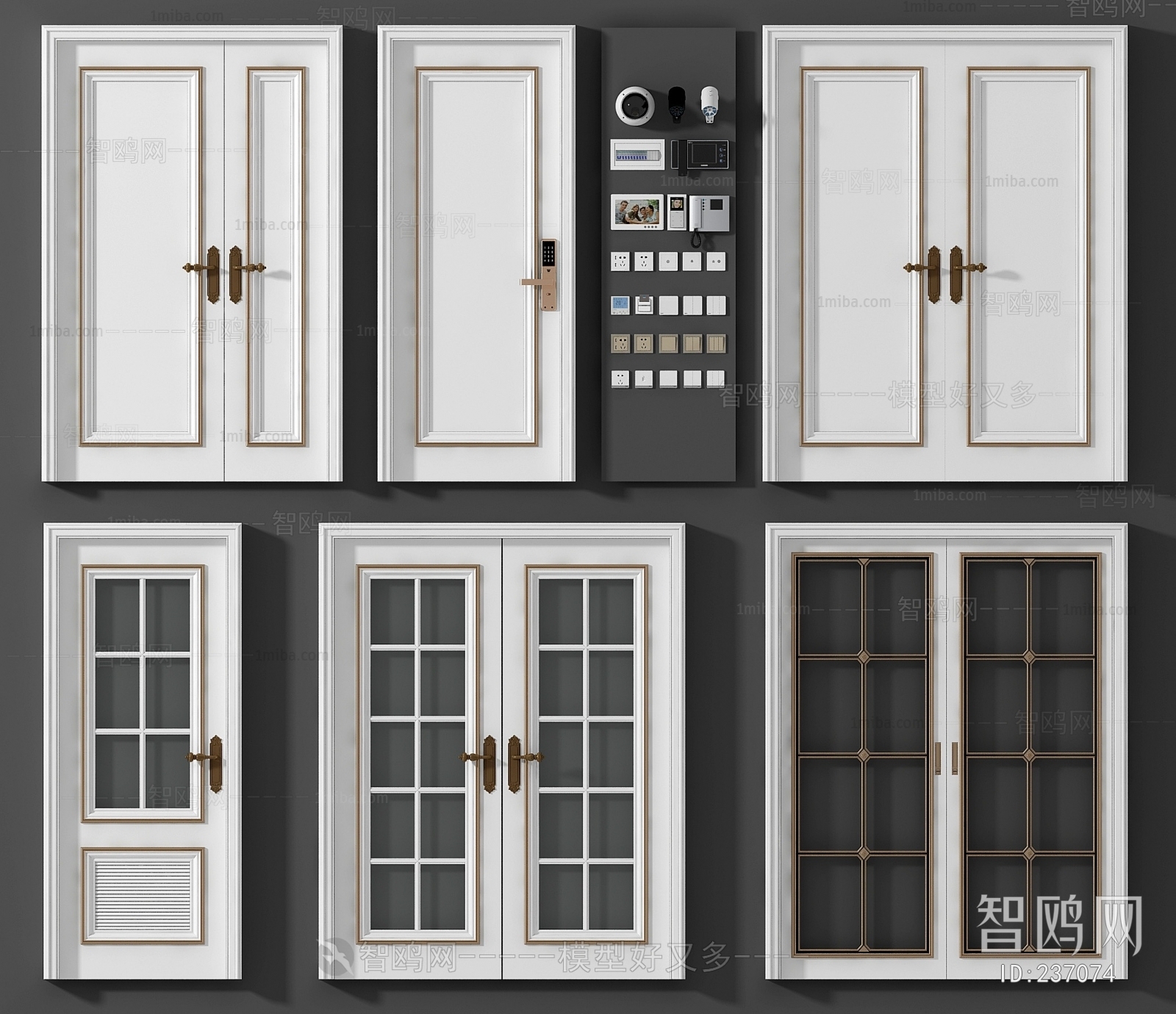 Simple European Style Solid Wood Door