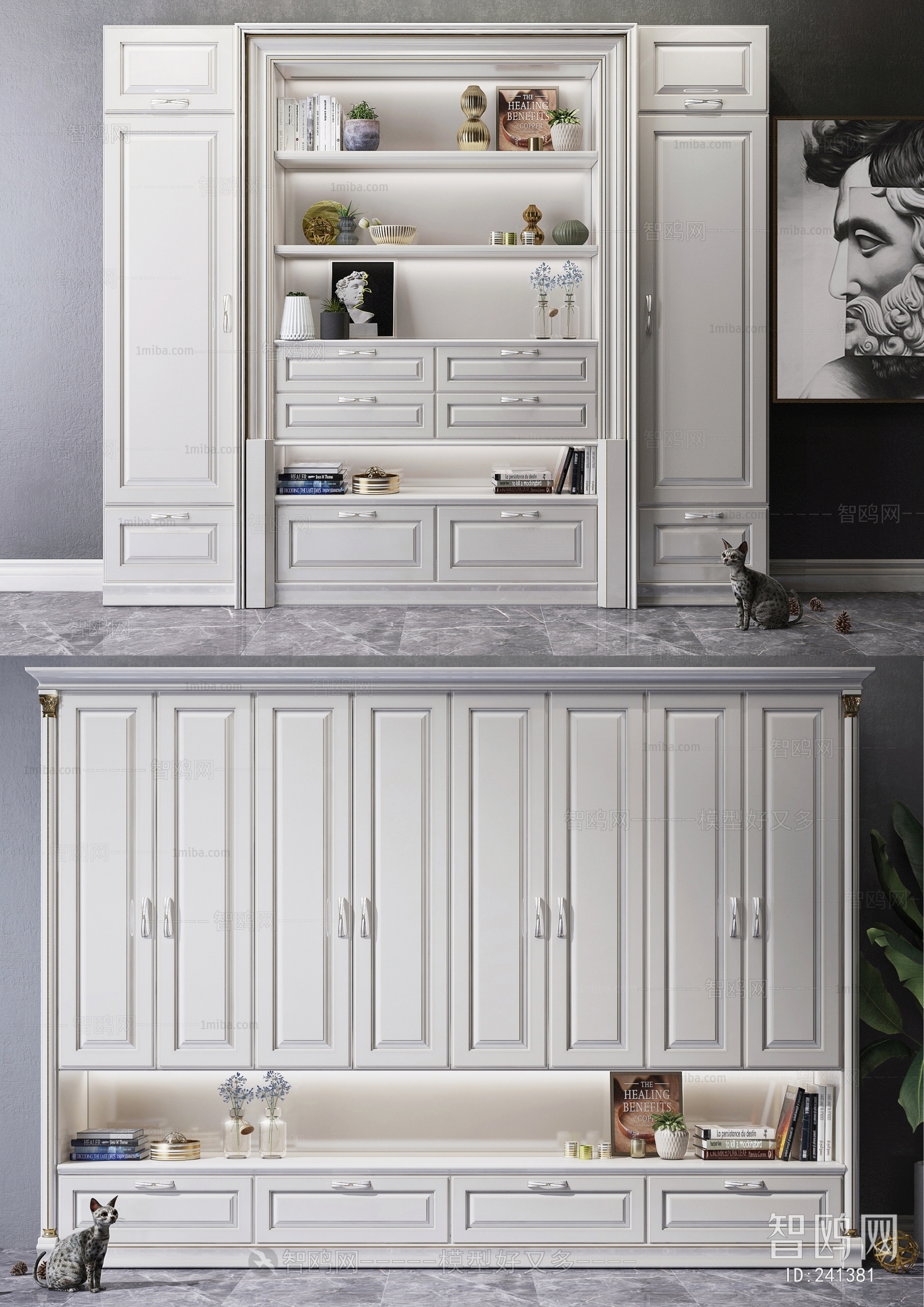 Simple European Style Decorative Cabinet