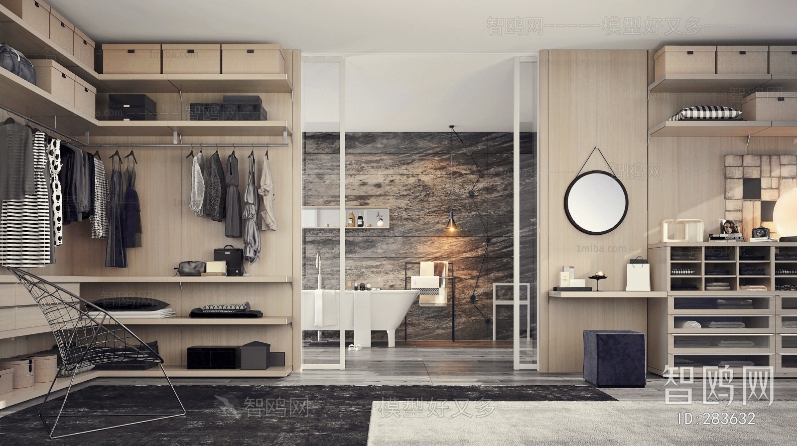 Modern Clothes Storage Area