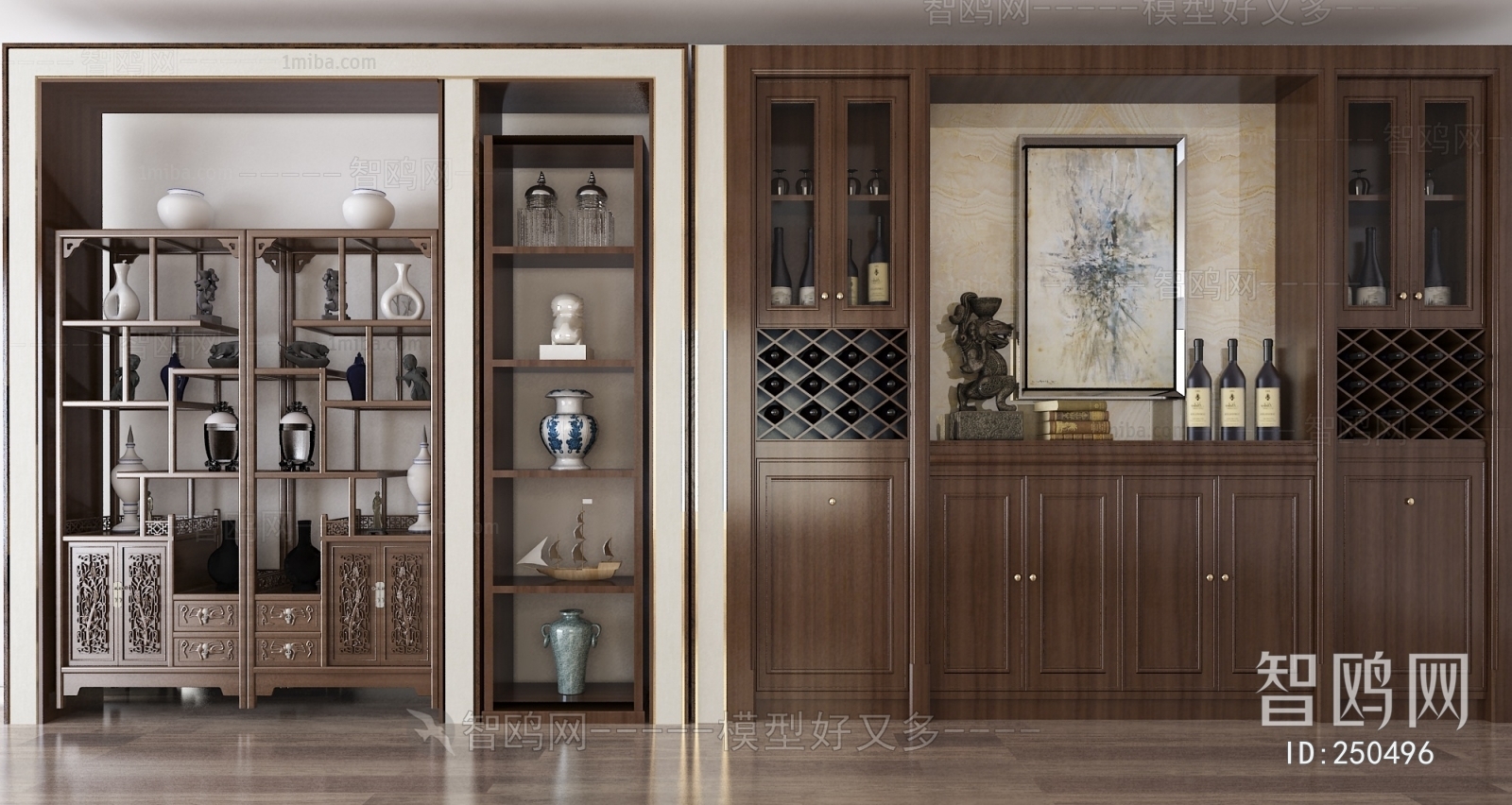 New Chinese Style Wine Cabinet