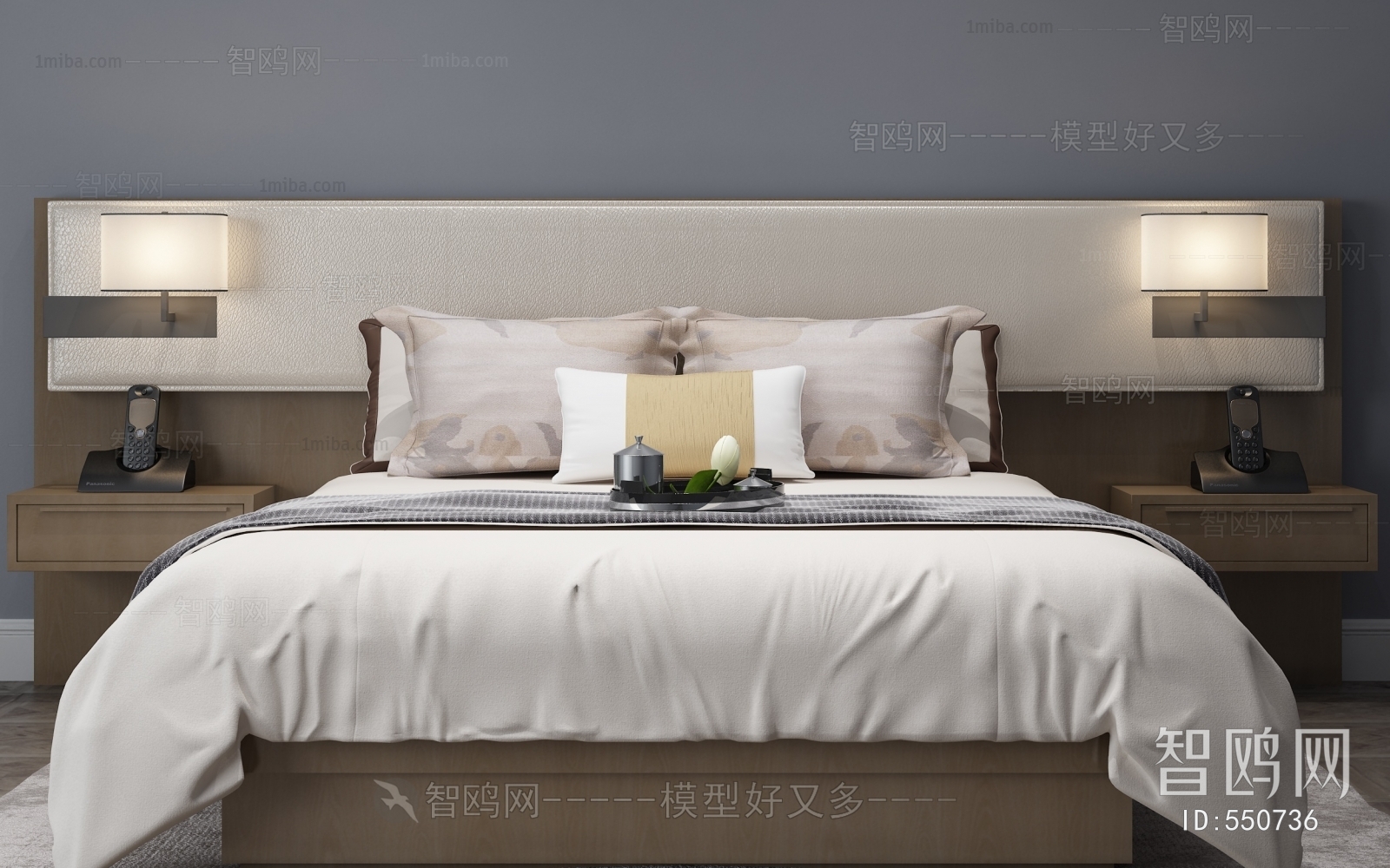 新中式单人床