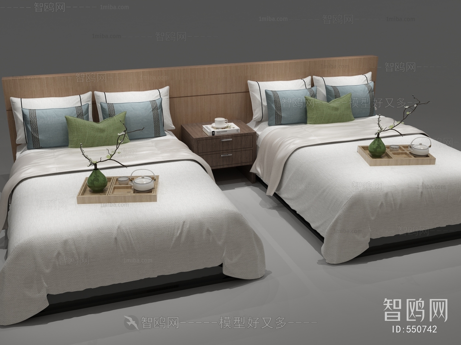 New Chinese Style Double Bed