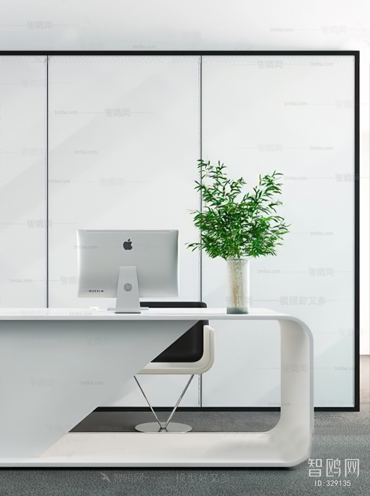 Modern Office Reception Desk