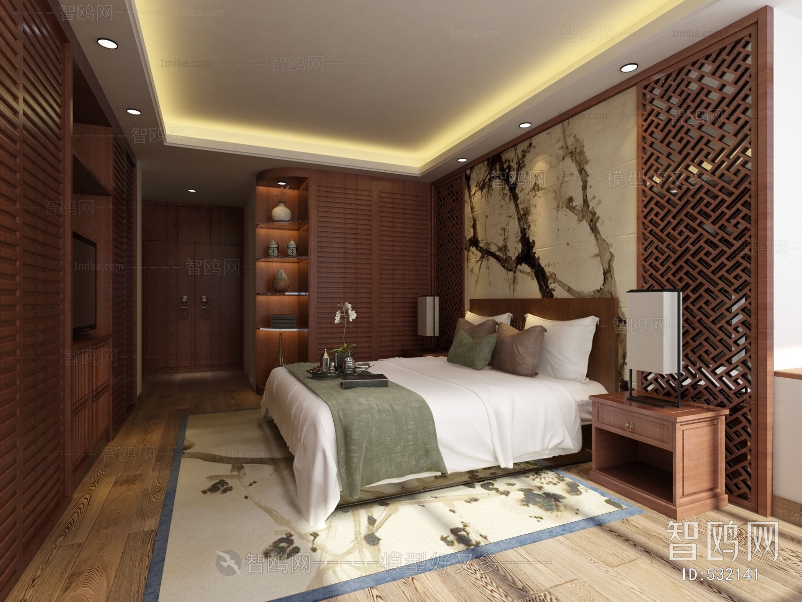 New Chinese Style Bedroom