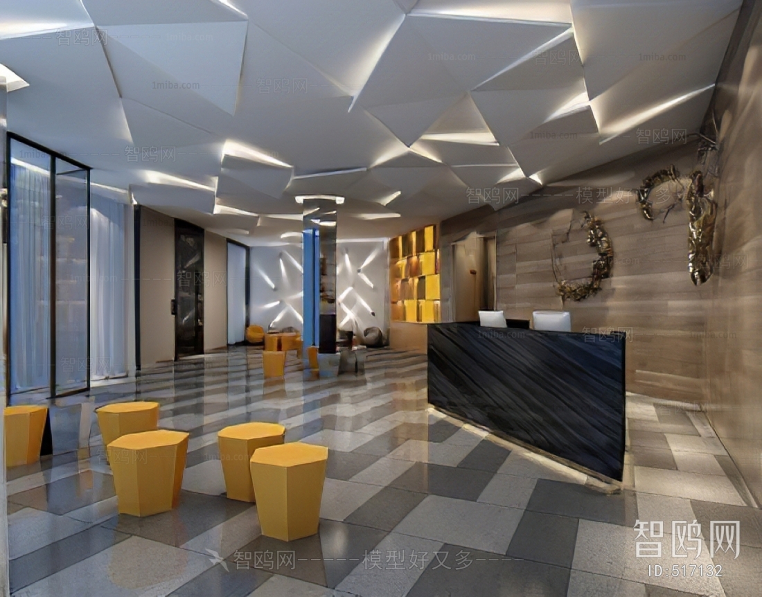 Modern Office Reception Desk