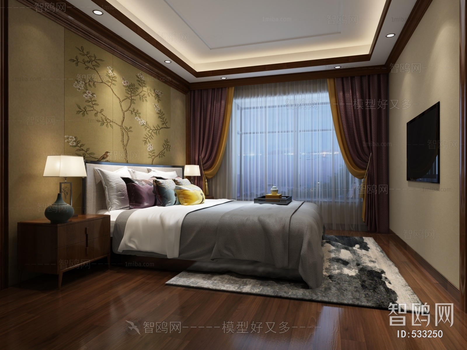 New Chinese Style Bedroom