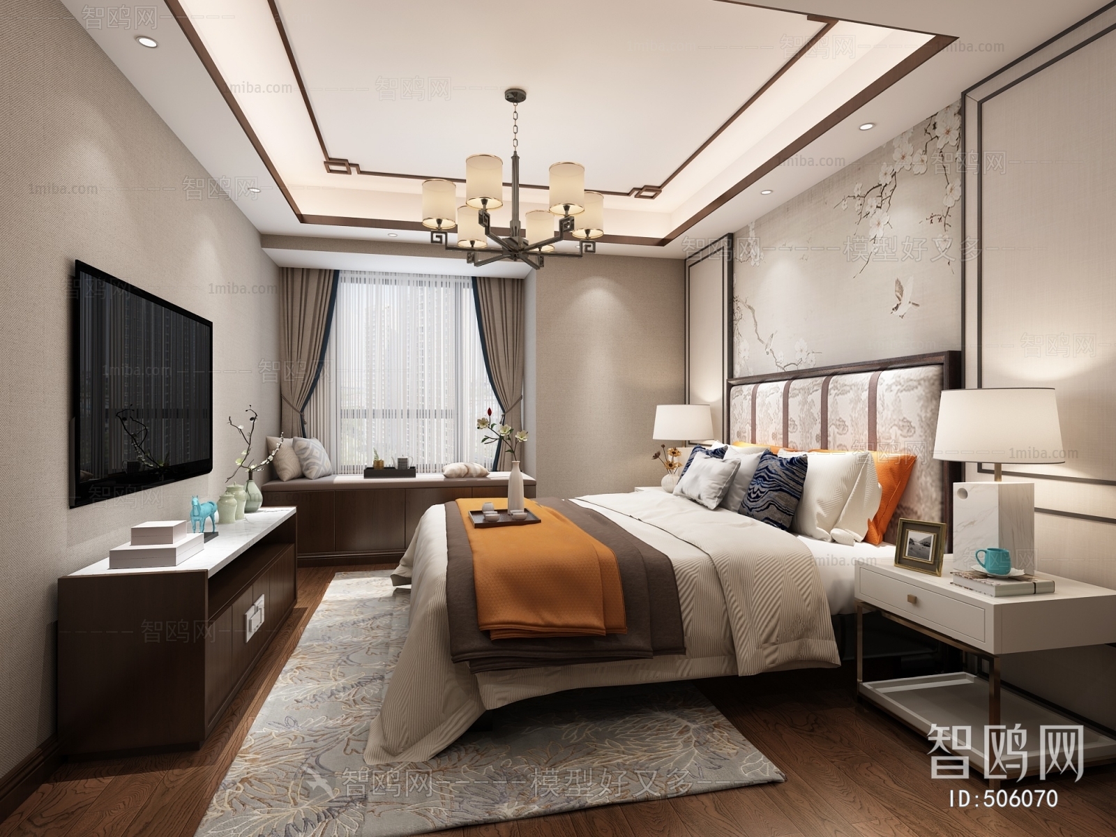 New Chinese Style Bedroom