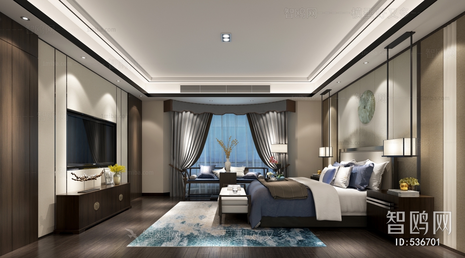 New Chinese Style Bedroom