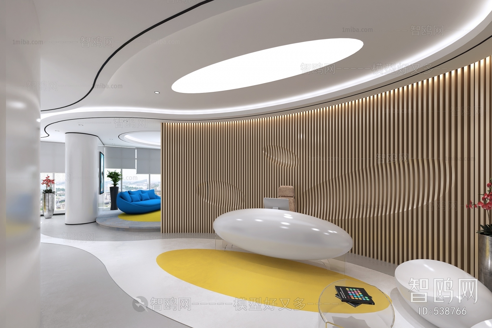 Modern Office Reception Desk