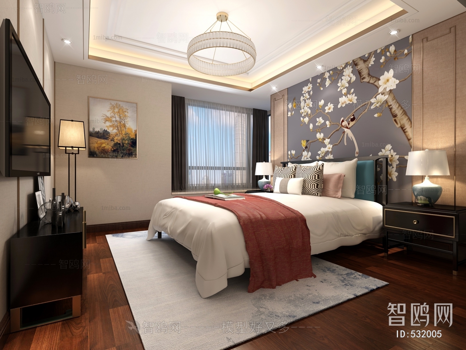 New Chinese Style Bedroom