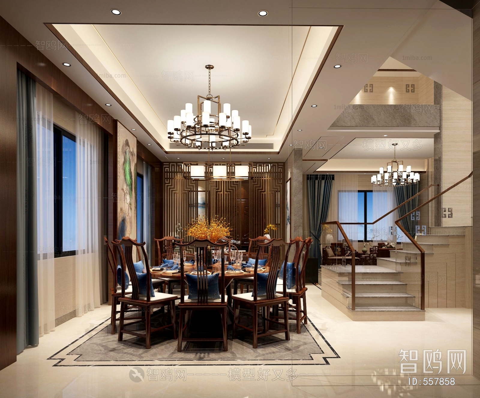 New Chinese Style Dining Room