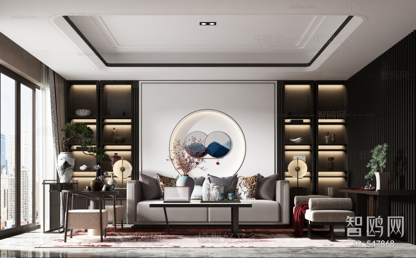 New Chinese Style A Living Room