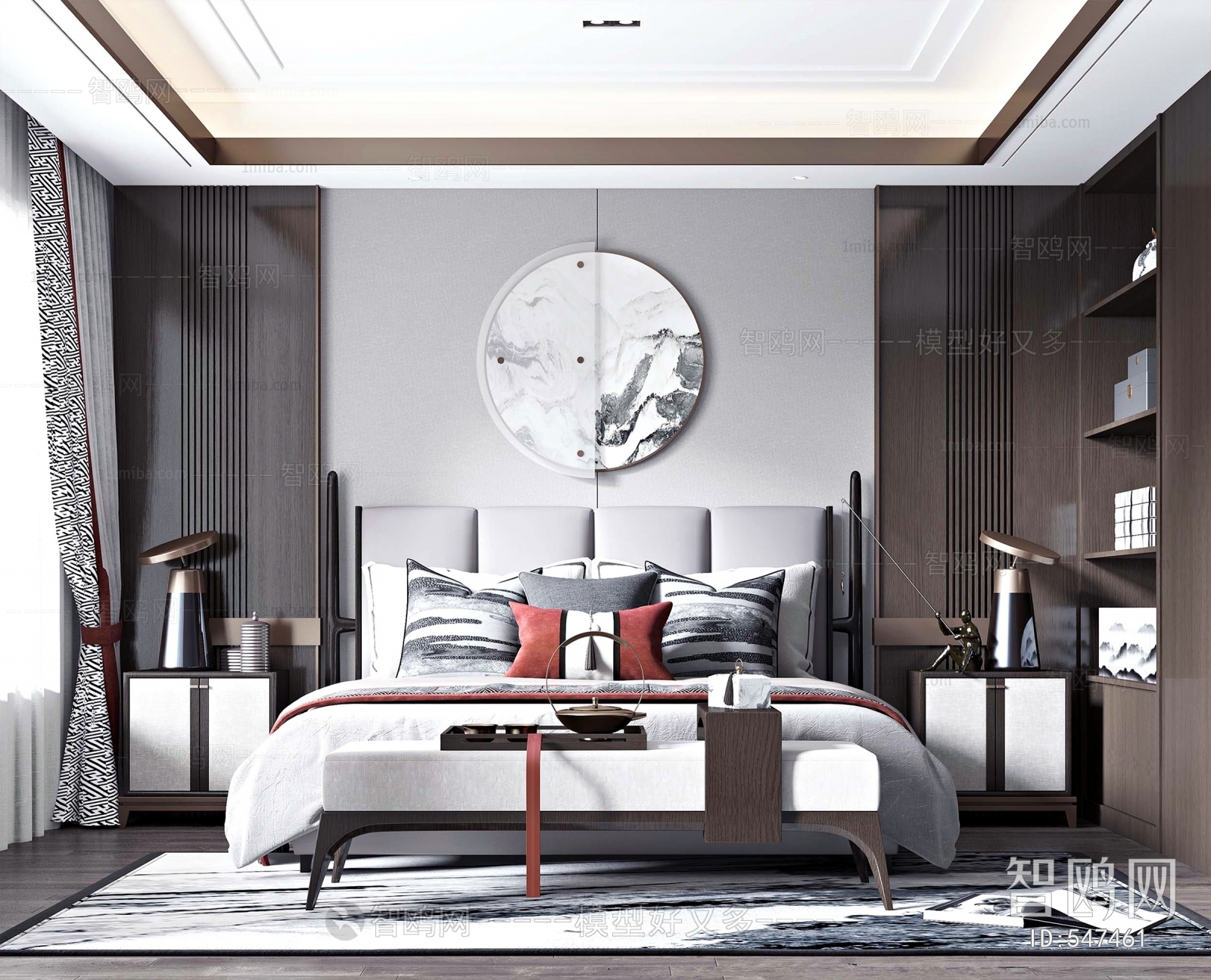 New Chinese Style Bedroom