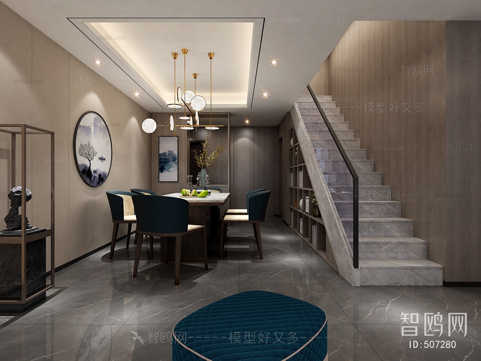 New Chinese Style Dining Room