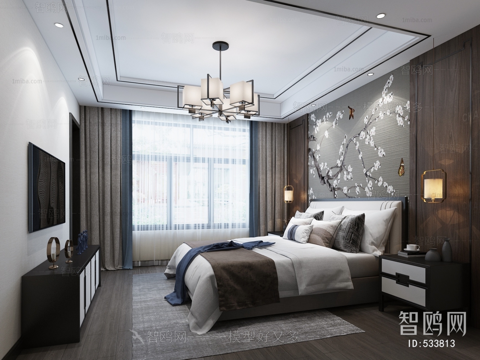 New Chinese Style Bedroom