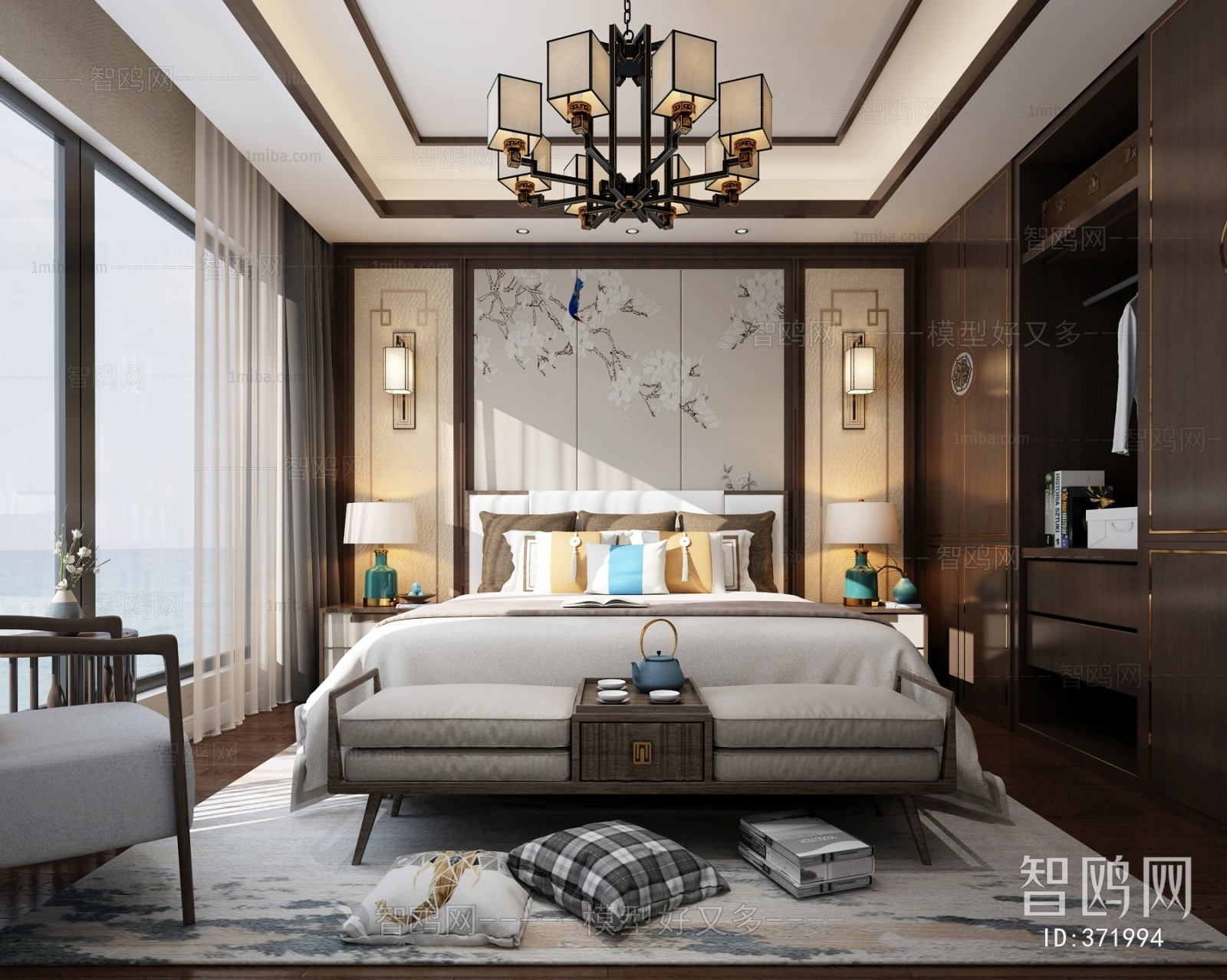 New Chinese Style Bedroom