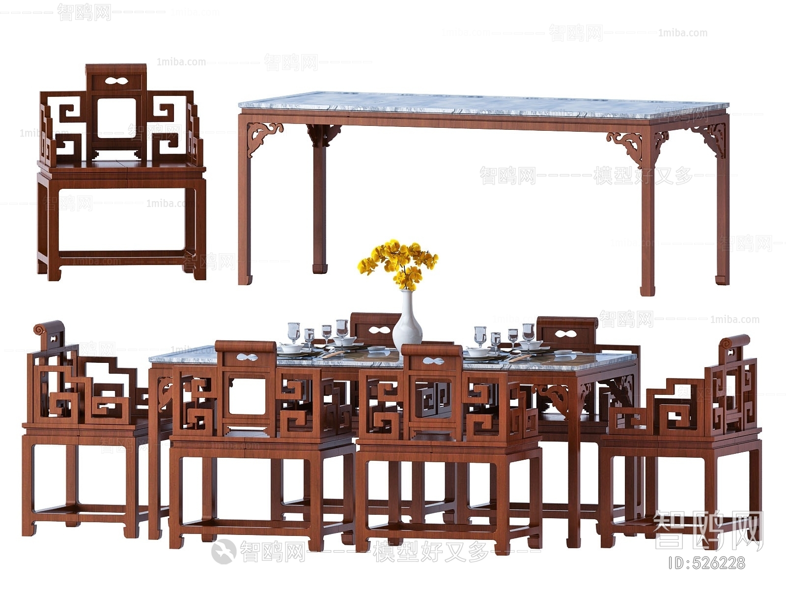 New Chinese Style Dining Table And Chairs