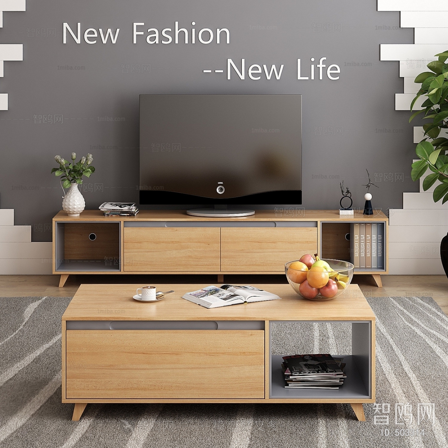 Nordic Style TV Cabinet