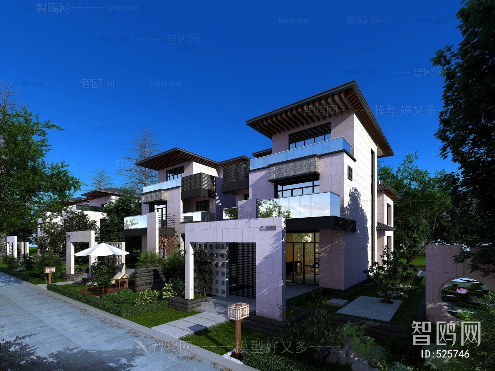 New Chinese Style Villa Appearance