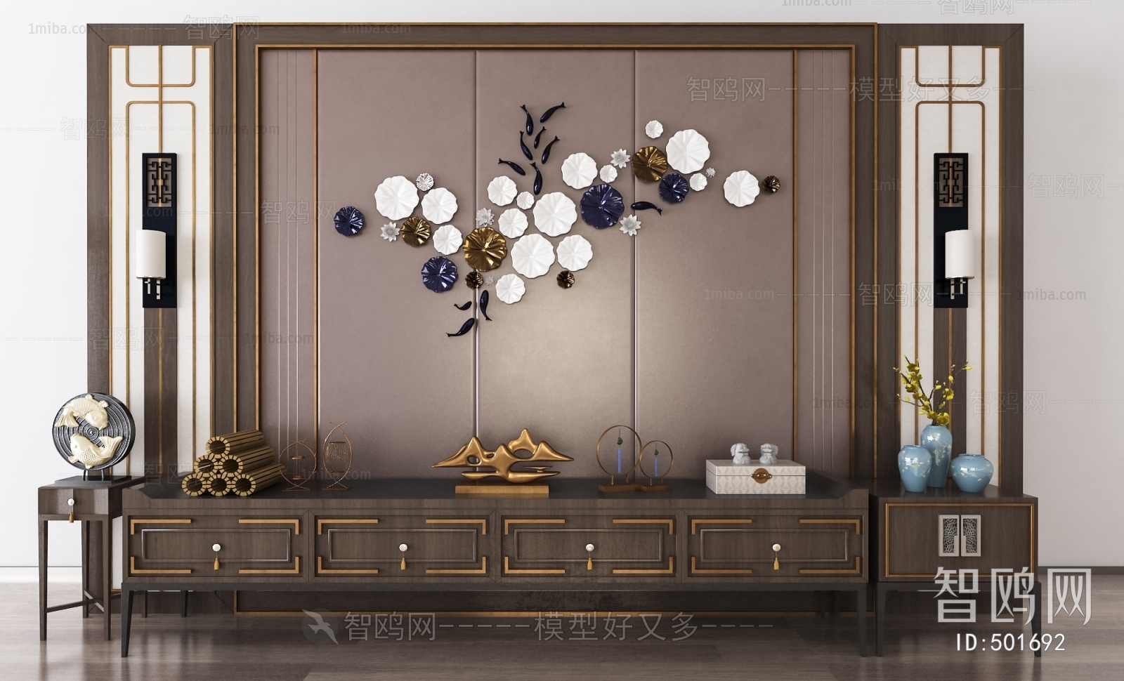 New Chinese Style TV Cabinet