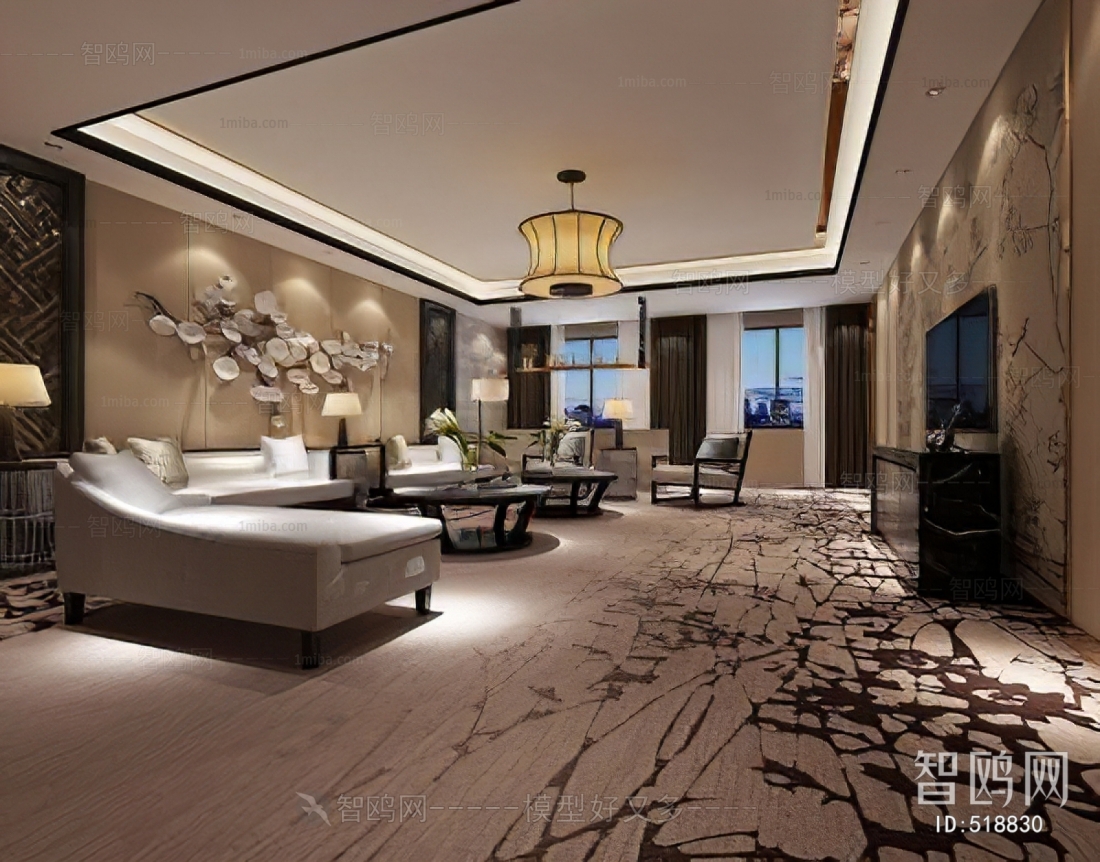 New Chinese Style A Living Room