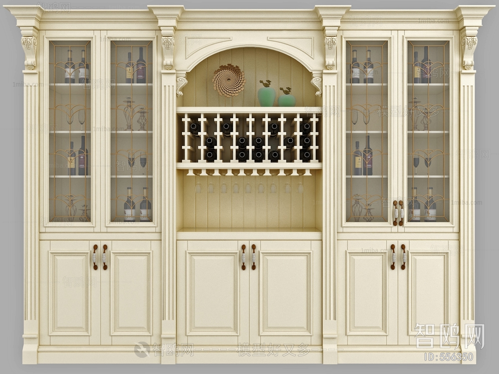 Simple European Style Wine Cabinet