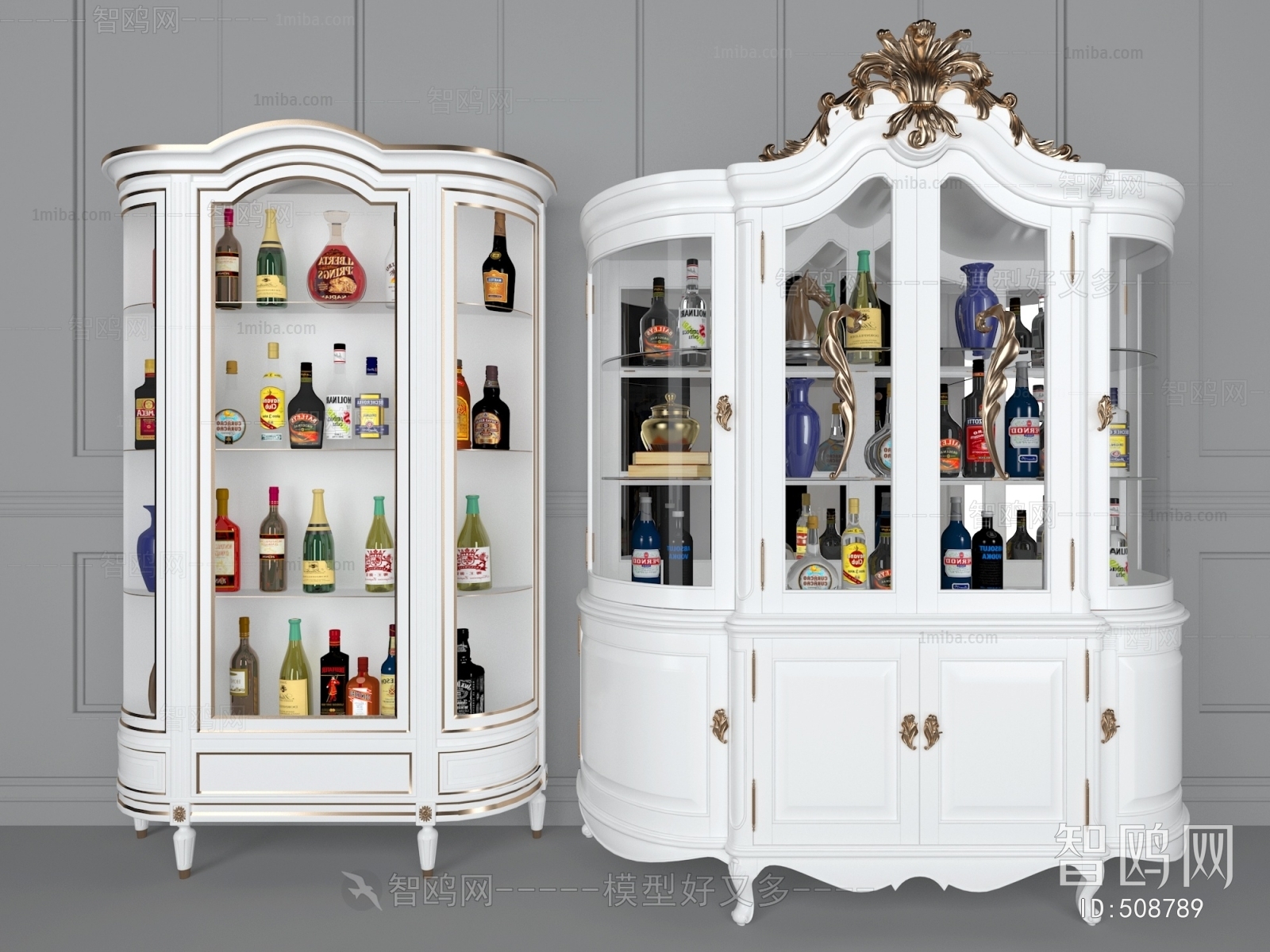 Simple European Style Wine Cabinet