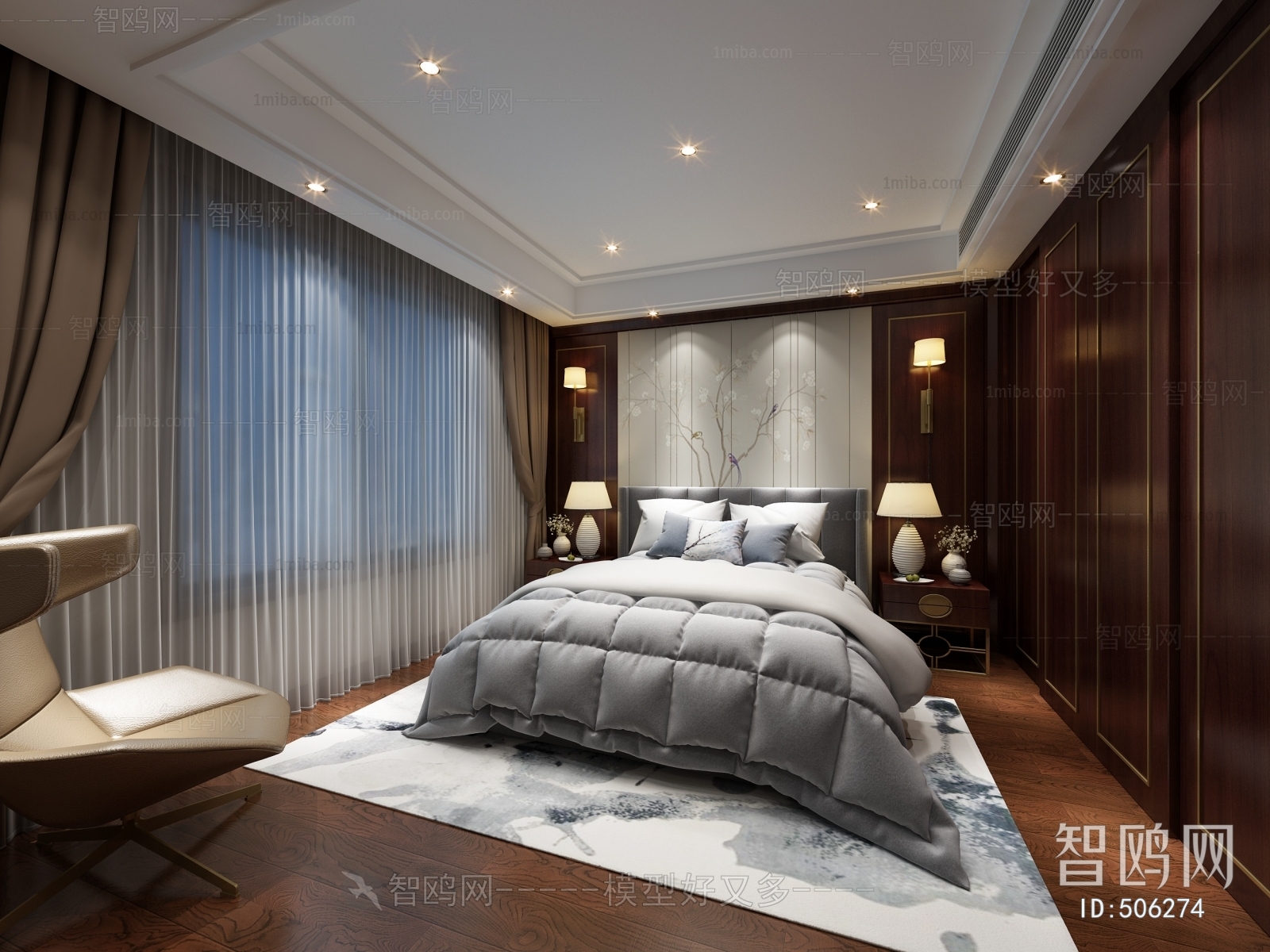 New Chinese Style Bedroom