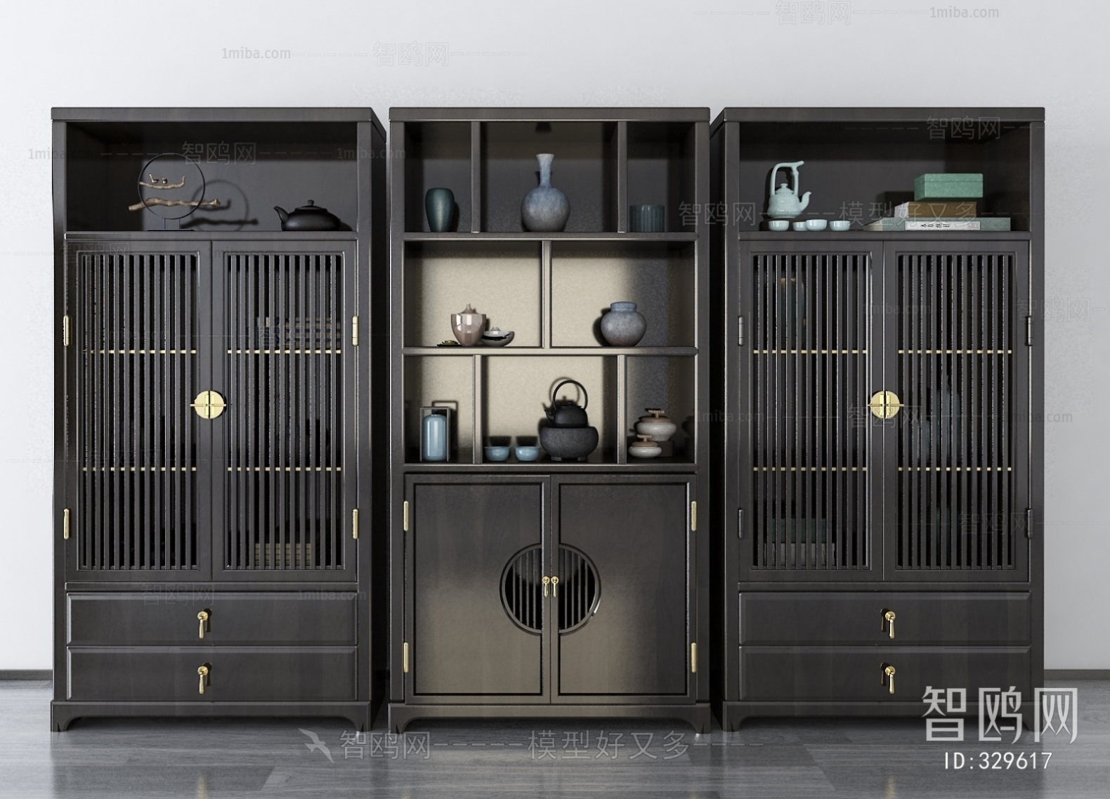 New Chinese Style Decorative Cabinet