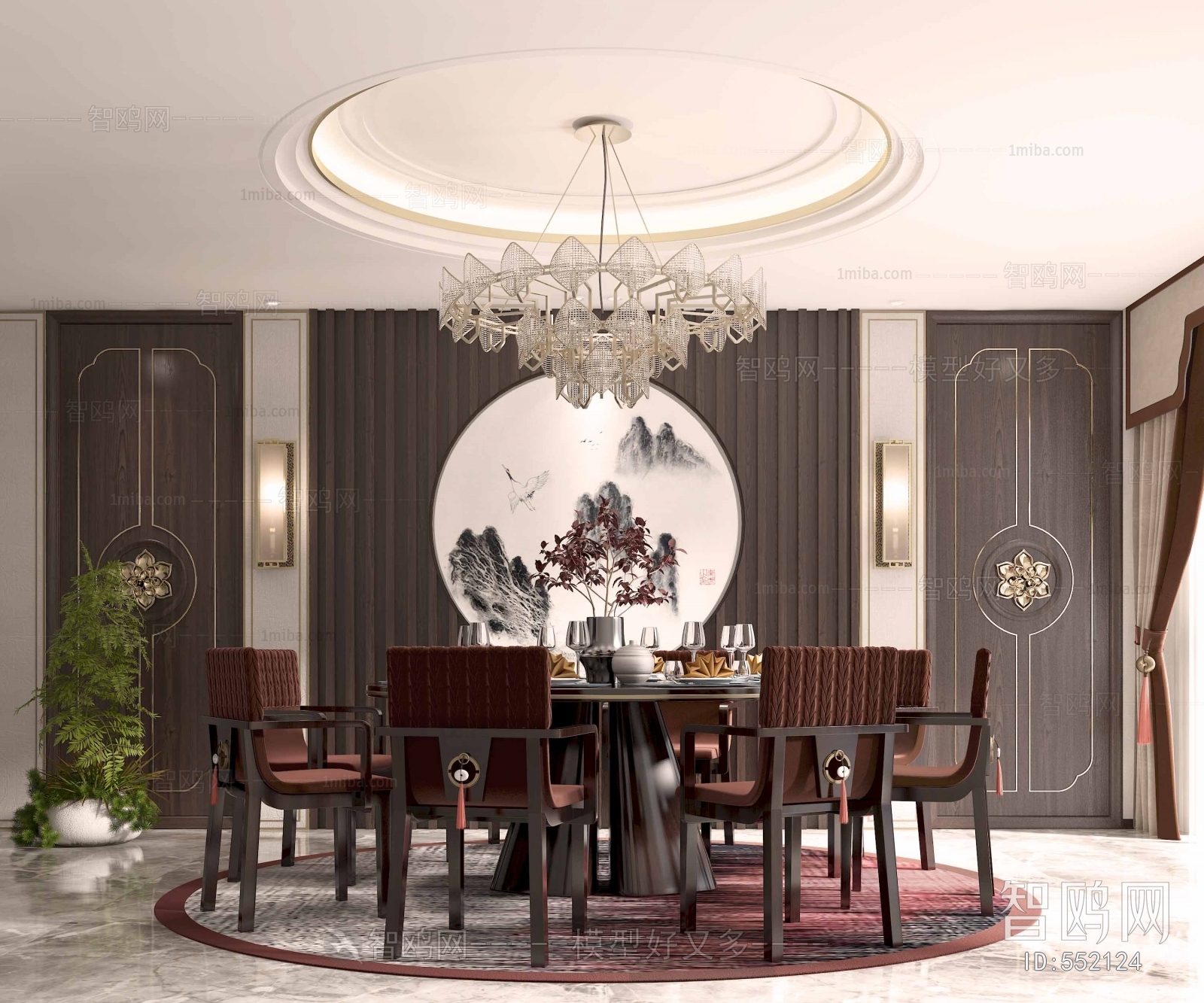 New Chinese Style Dining Room