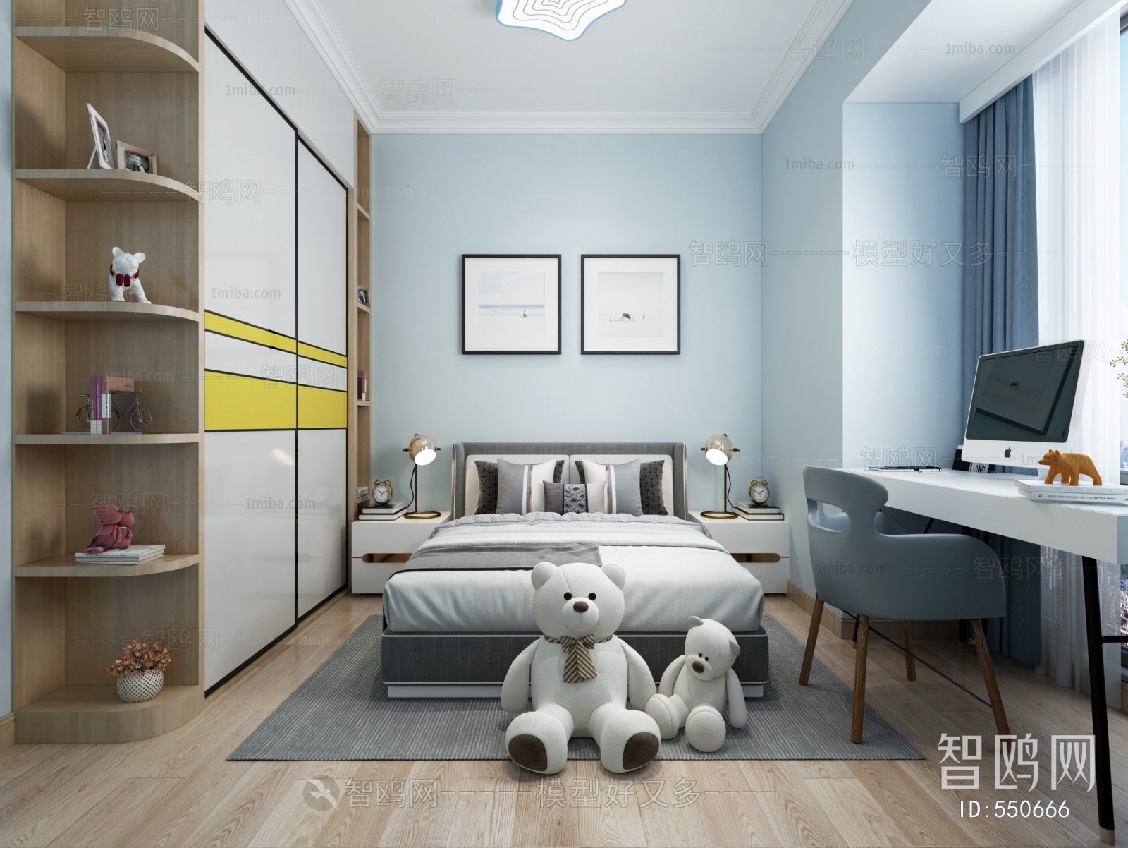 Modern Boy's Room And Son's Room