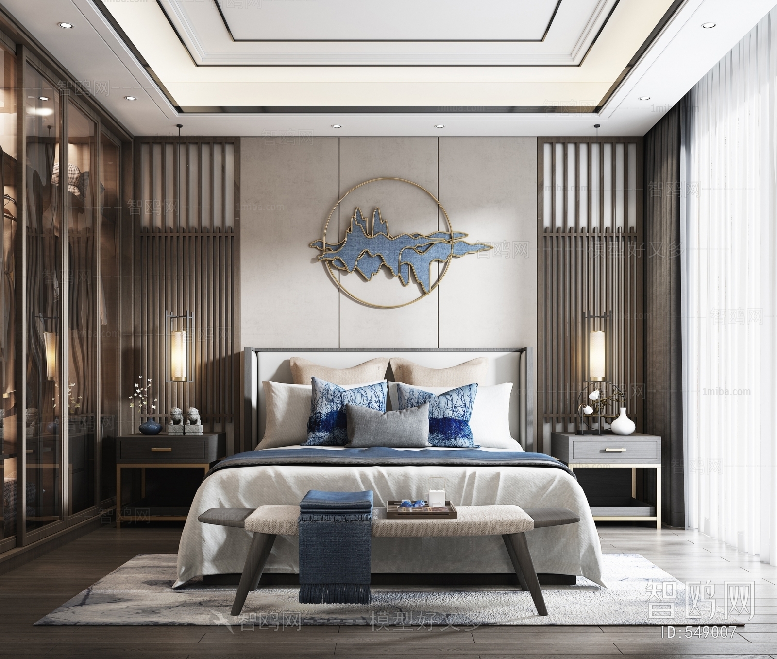 New Chinese Style Bedroom